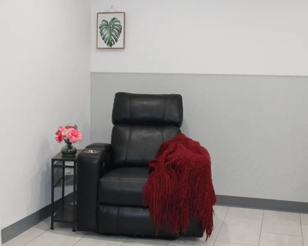 Comfortable and private treatment room.